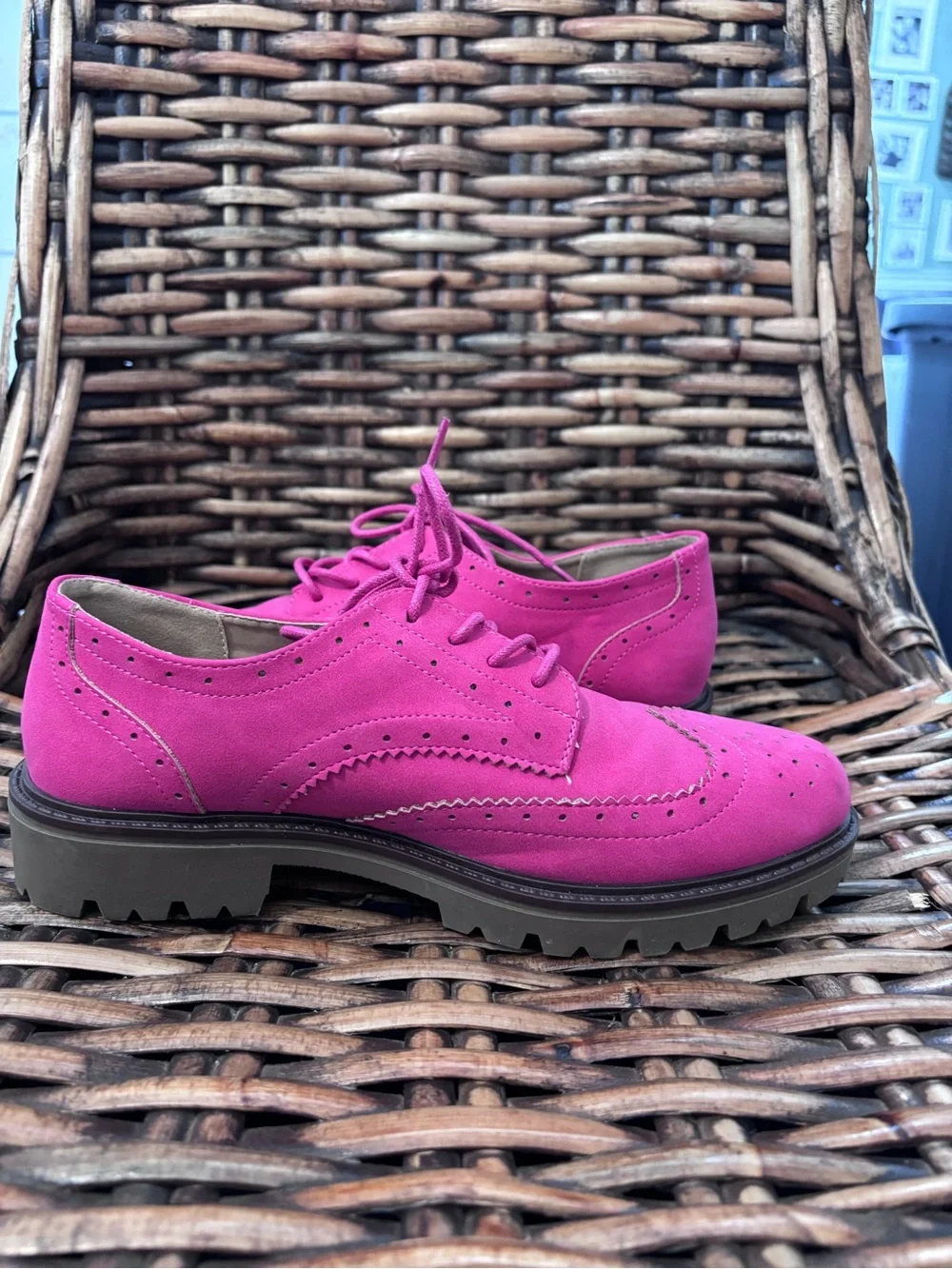 Journee Collection Pink Claudiya  Oxford Loafers  in size 8. Great condition!